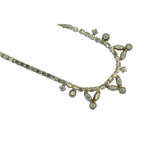 Vintage Sherman Rhinestone Necklace Aurora Borealis and Clear Signed Jewelry - Picture 10 of 10